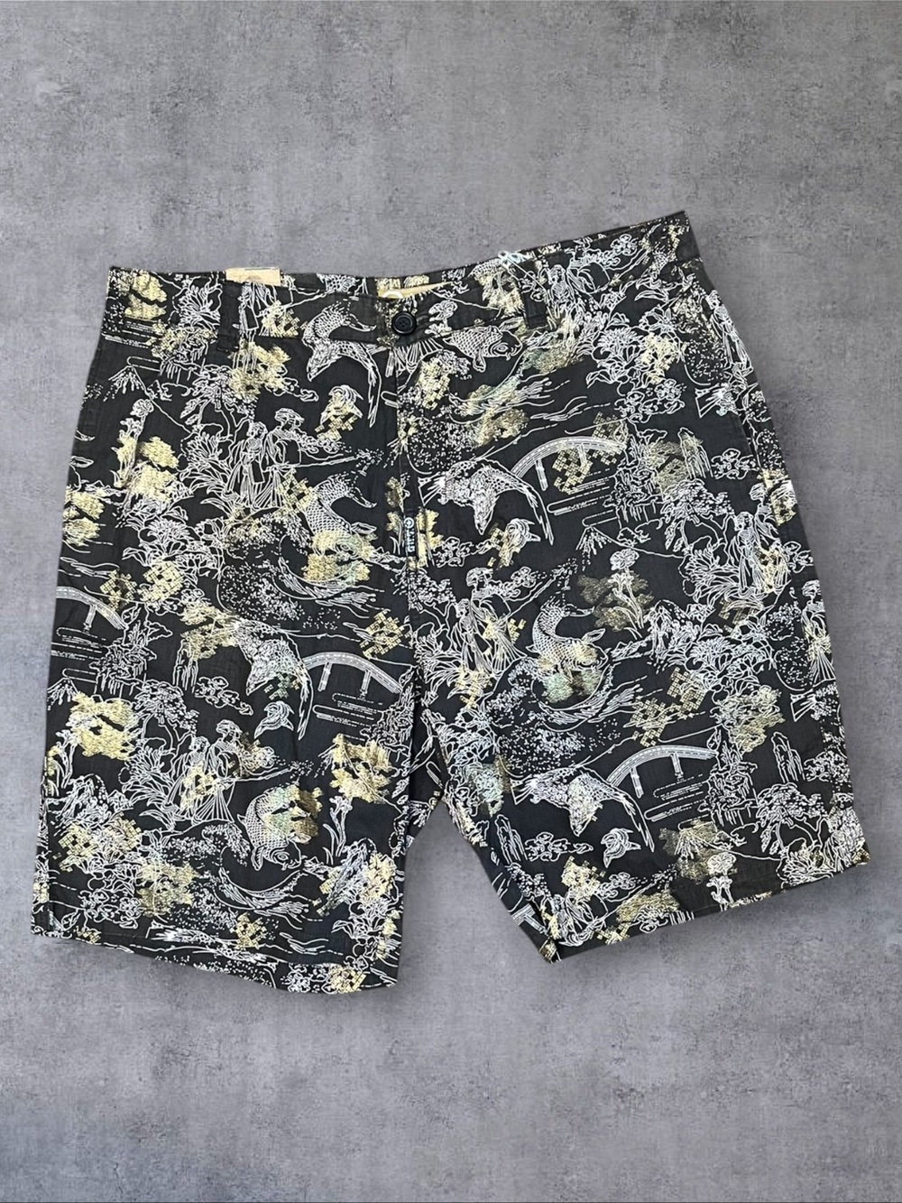 Vintage 2000s y2k LR Geans Sz 40 Japanese Pattern 100% Cotton Baggy Shorts